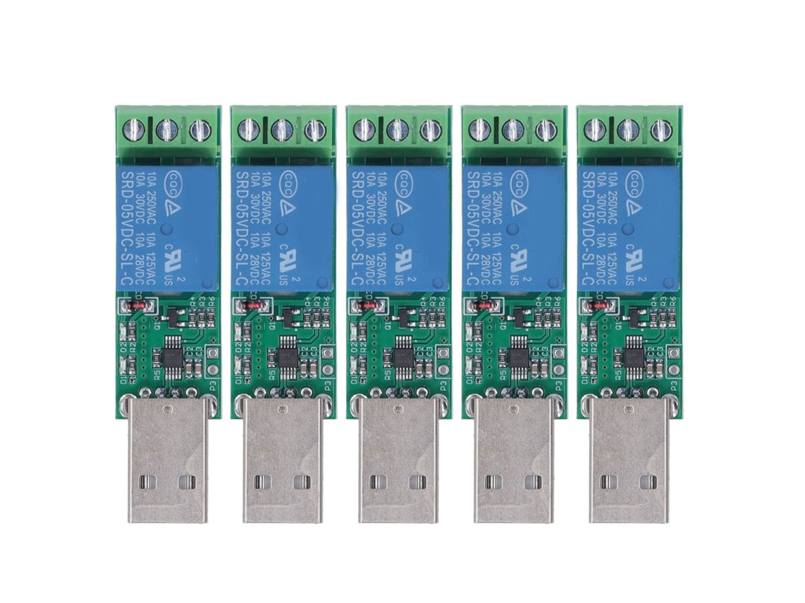 5 Módulos De Relé De 1 Canal Para Placa De Interruptor De Control, Sin Controlador, 5 V Para Pc