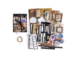 (Estilo D) Kit de álbum de recortes con 85 hojas de pegatinas decorativas vintage.