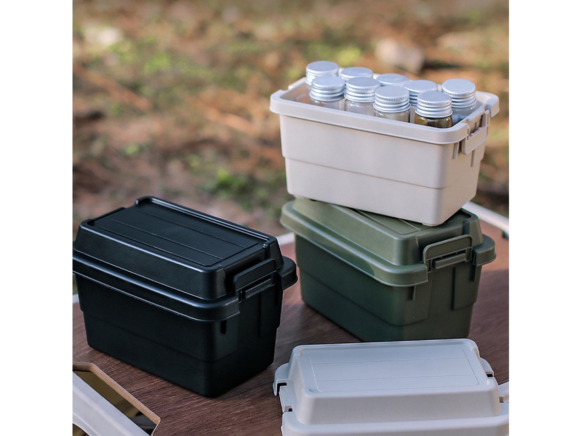 Caja Portátil De Almacenamiento De Especias De 1,1 L Con Tapa Protectora Para Barbacoas Y Picnics.