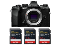 Om System Om-5 Mark Ii Negro + 3 Sandisk 64gb Extreme Pro Uhs-ii Sdxc + Ebook “20 Consejos Para Fotos Que Impactan”