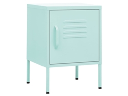 Maison Exclusive - Mesita De Noche Acero Verde Menta 35x35x51 Cm