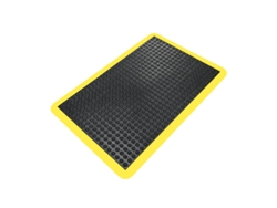 Alfombra de taller ergonómica - Alfombra antifatiga - Con borde amarillo - 60x90 cm