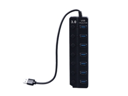 Hub Usb C Com 7 Portas E Interruptores Independentes Compacto Splitter Adaptador Para Laptop Pc Dispositivos Móveis