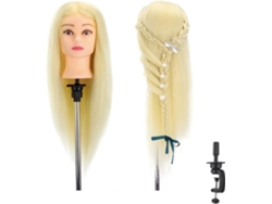Cabeza De Maniquí De 60 Cm, 70 % Cabello Humano, Para Mujeres, Formación Profesional En Peluquería.