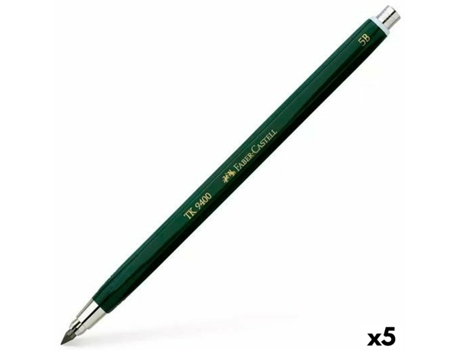 Portaminas FABER-CASTELL tk 9400 3 3,15 mm verde (5 unidades)