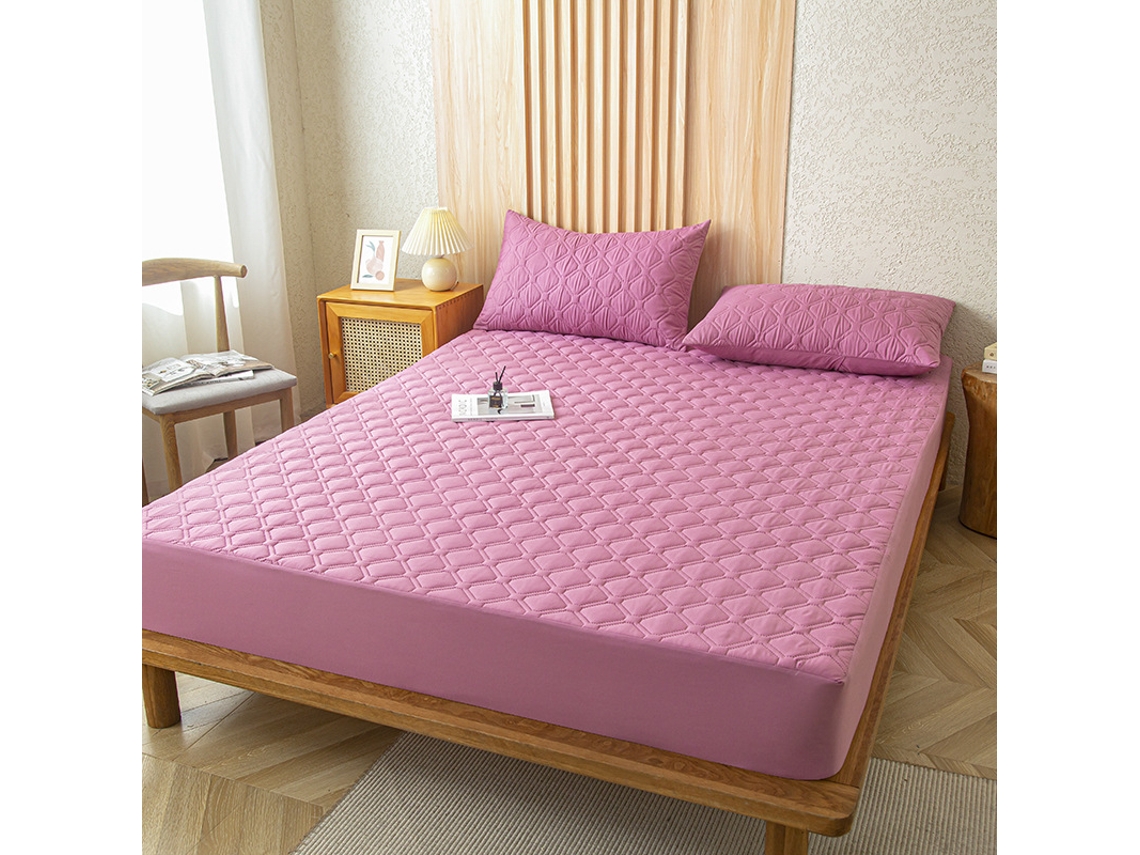Protector De Colchón Impermeable Czhhmart (sábana Bajera Ajustable) 180 Cm X 220 Cm (con Un Par De Fundas De Almohada) Pasta De Judías Rojas