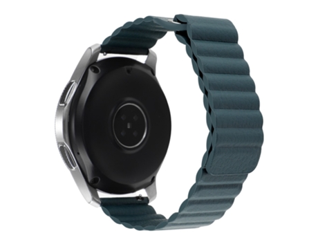 Correa de piel auténtica magnético 20mm para Huami Amazfit GTS 4/GTS 4 Mini/GTS 3 - verde oscuro