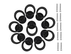 10 Mangoes Redondos De Metal Para Armarios Y Cajones, Manijas Clásicas De Aleación De Zinc, Negro, 4.4x3.1cm