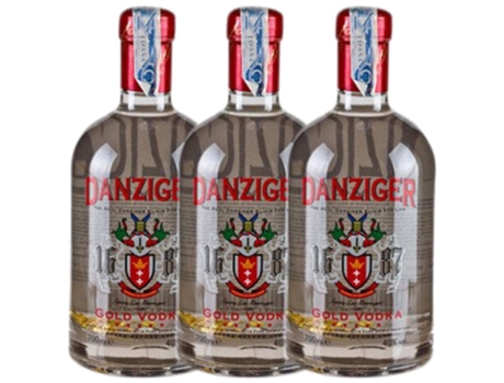 Vodka PEQUEÑOS PRODUCTORES Danziger Gold (0.7 L - 3 unidades)