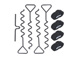 Anclajes De Suelo Multifuncionales De Acero Con Estacas, Kit De Anclaje Para Trampolín, Cobertizo, Columpio Y Tienda De