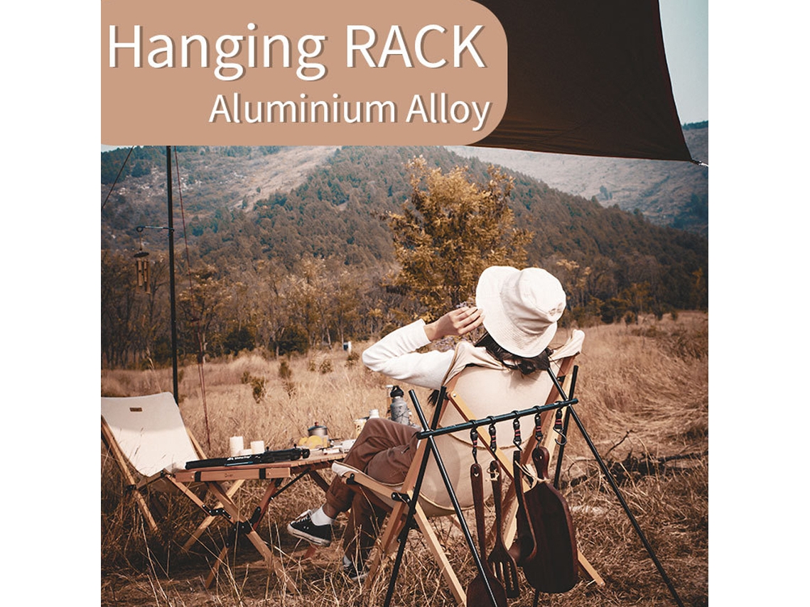 Estantería Plegable De Aluminio Portátil Y Ligera Shinetrip Para Tiendas De Campaña Al Aire Libre Con Ganchos Para Acampar Y Viajar.
