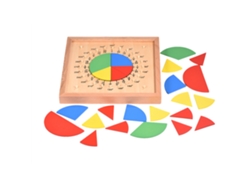 Juguete Educativo Circular De Madera Para Niños: Fracciones Matemáticas