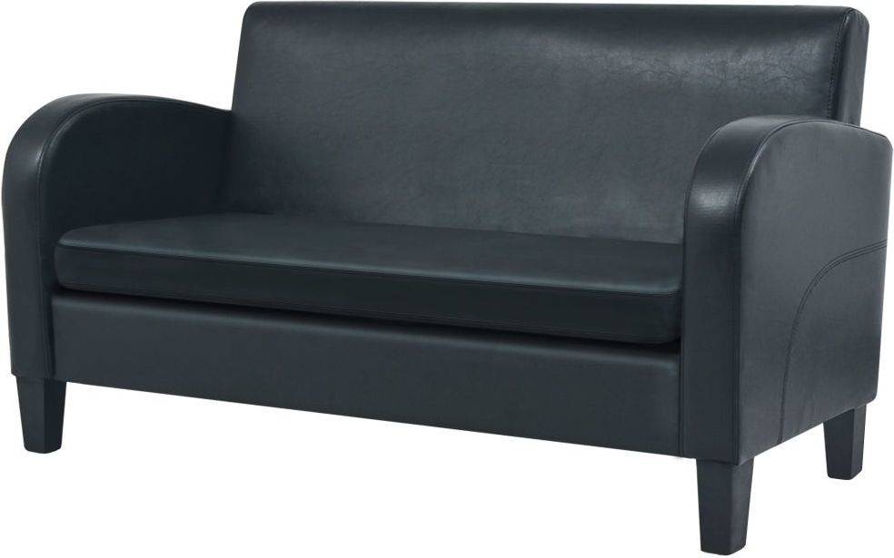 Vidaxl Sofá 2 plazas cuero artificial negro asiento mueble