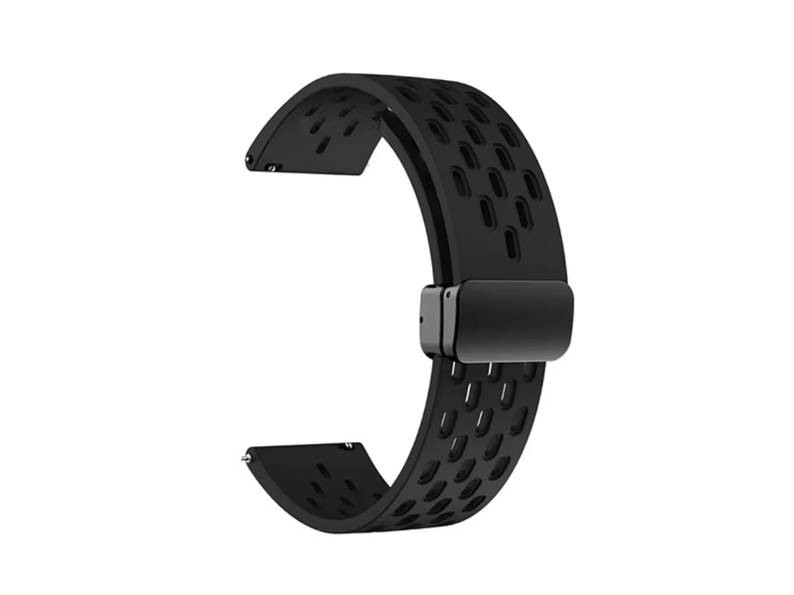 Pulsera Magnética de Silicona Transpirable para Samsung Gear S3 Frontier Negra GIFT4ME