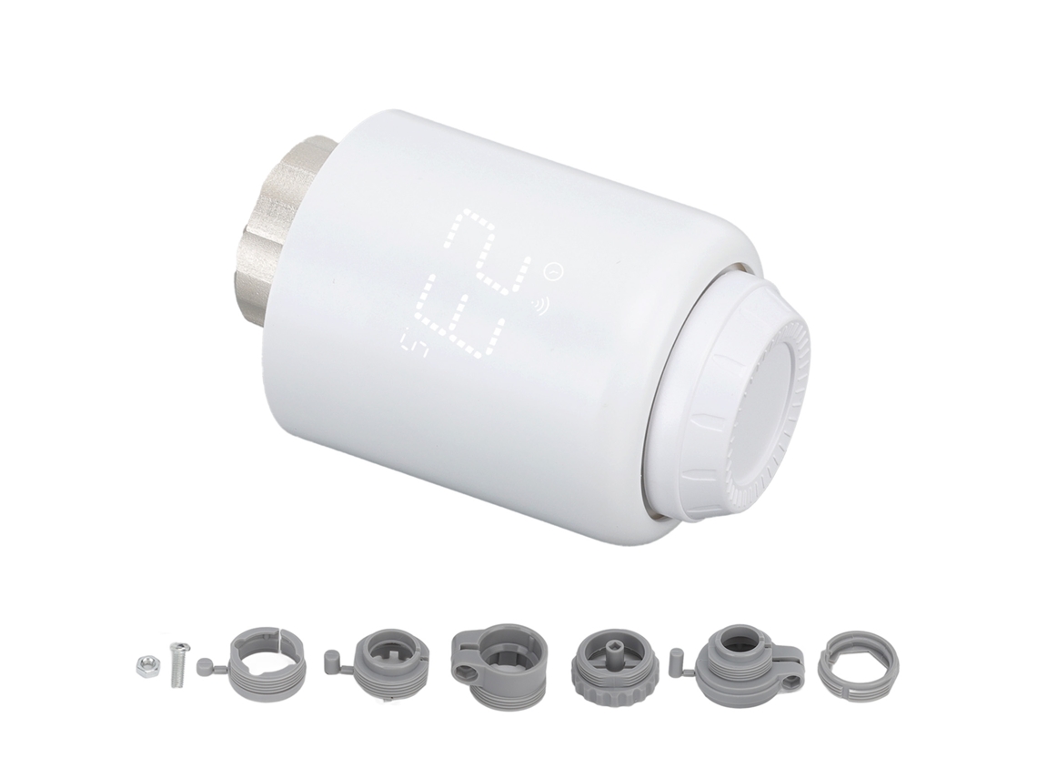 Termostato Inteligente Para Radiador Con Pantalla Giratoria Programable Y Control Inalámbrico Zigbee.