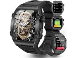 Smartwatch Fitness Tracker impermeable pantalla táctil HD súper grande 1,91 Monitor de ritmo cardíaco podómetro Monitor de YEMAESRE