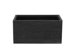 Maceta mediana BELIANI Myra de Mezcla de arcilla y fibras Negro 60x29x30