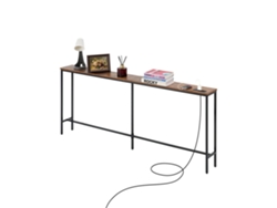 Conjunto de Mueble Consola Estrecha con Enchufes, USB y Cargador Integrado Tekmaquinas