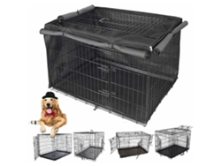 Funda para jaula de transporte de perros Pet Haven, elegante, con protección de privacidad, impermeable, resistente al viento, tela Oxford duradera para un sueño cómodo.