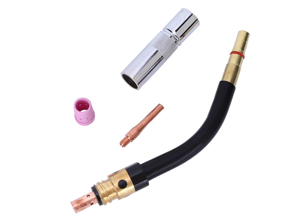 Accesorio De Boquilla Acodada De Repuesto Para Antorcha Mig 350a En Latón Y Acero Inoxidable.