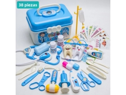 (azul, 38 Piezas) Kit Médico Para Niños, Kit Médico De Accesorios De Hospital, Bolsa De Herramientas De Enfermera