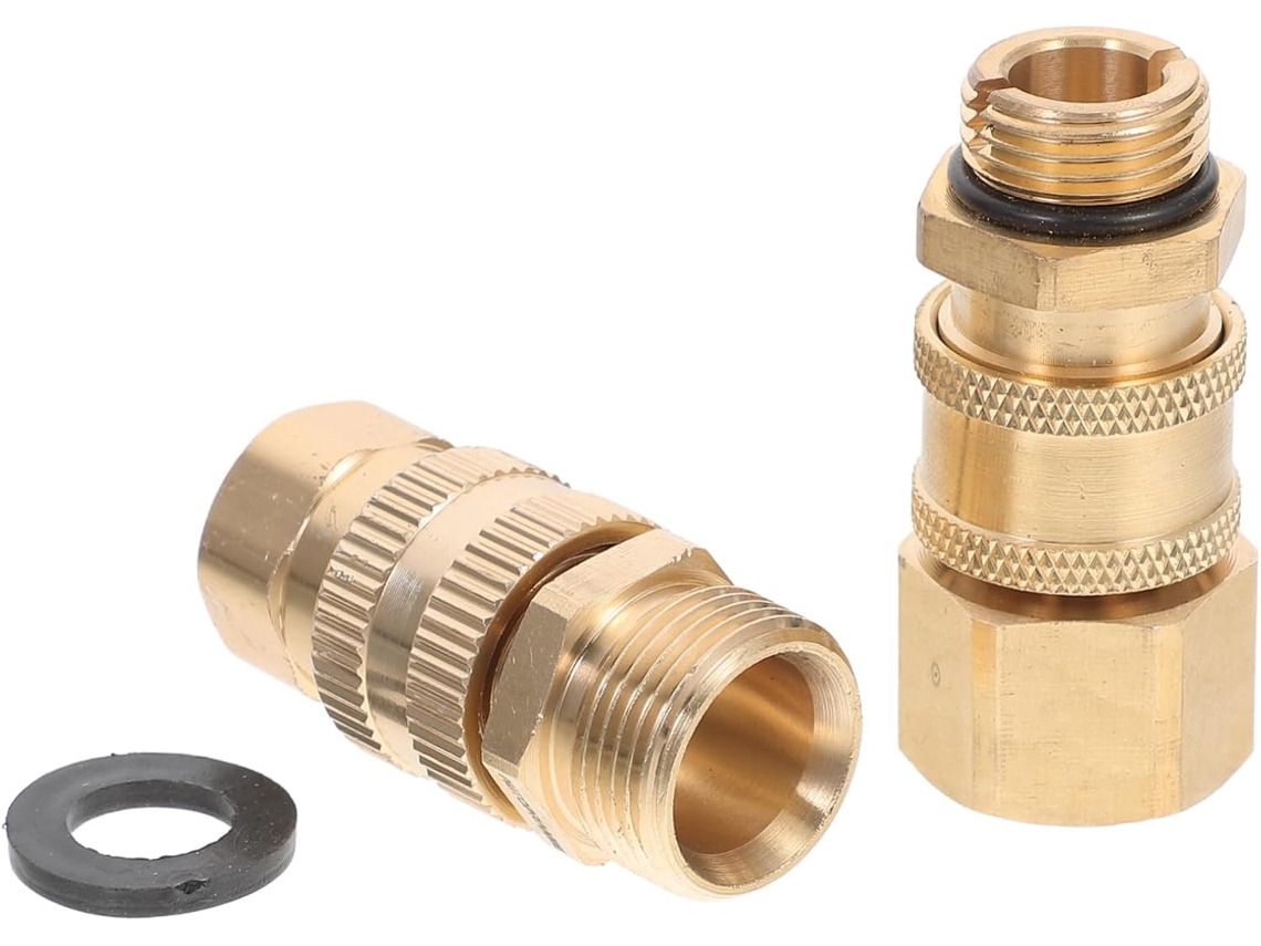 Kit De Adaptadores De Manguera Para Hidrolavadora De 4 Piezas Con Conectores Dobles