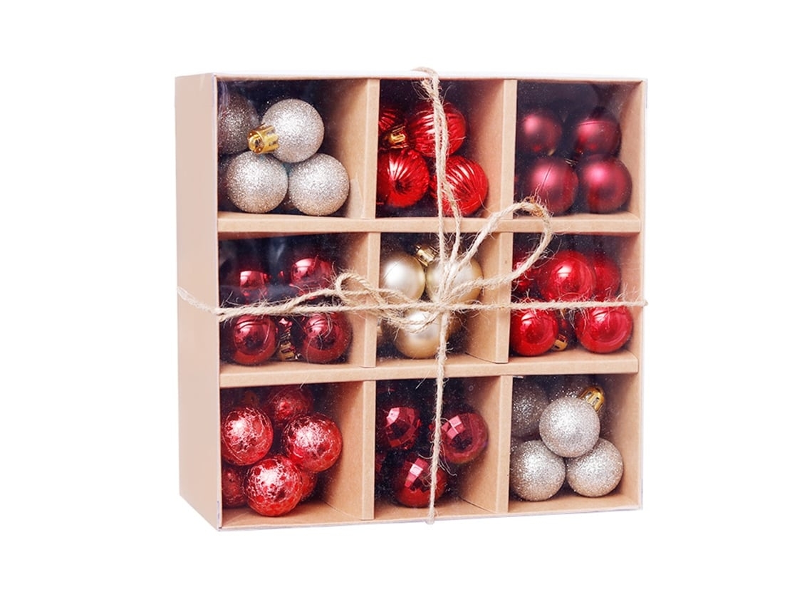 Juego de 99 piezas de adornos navideños florales irrompibles, bolas para árbol de bodas, decoraciones navideñas de temporada, ergonómicos, US STELASPLEN