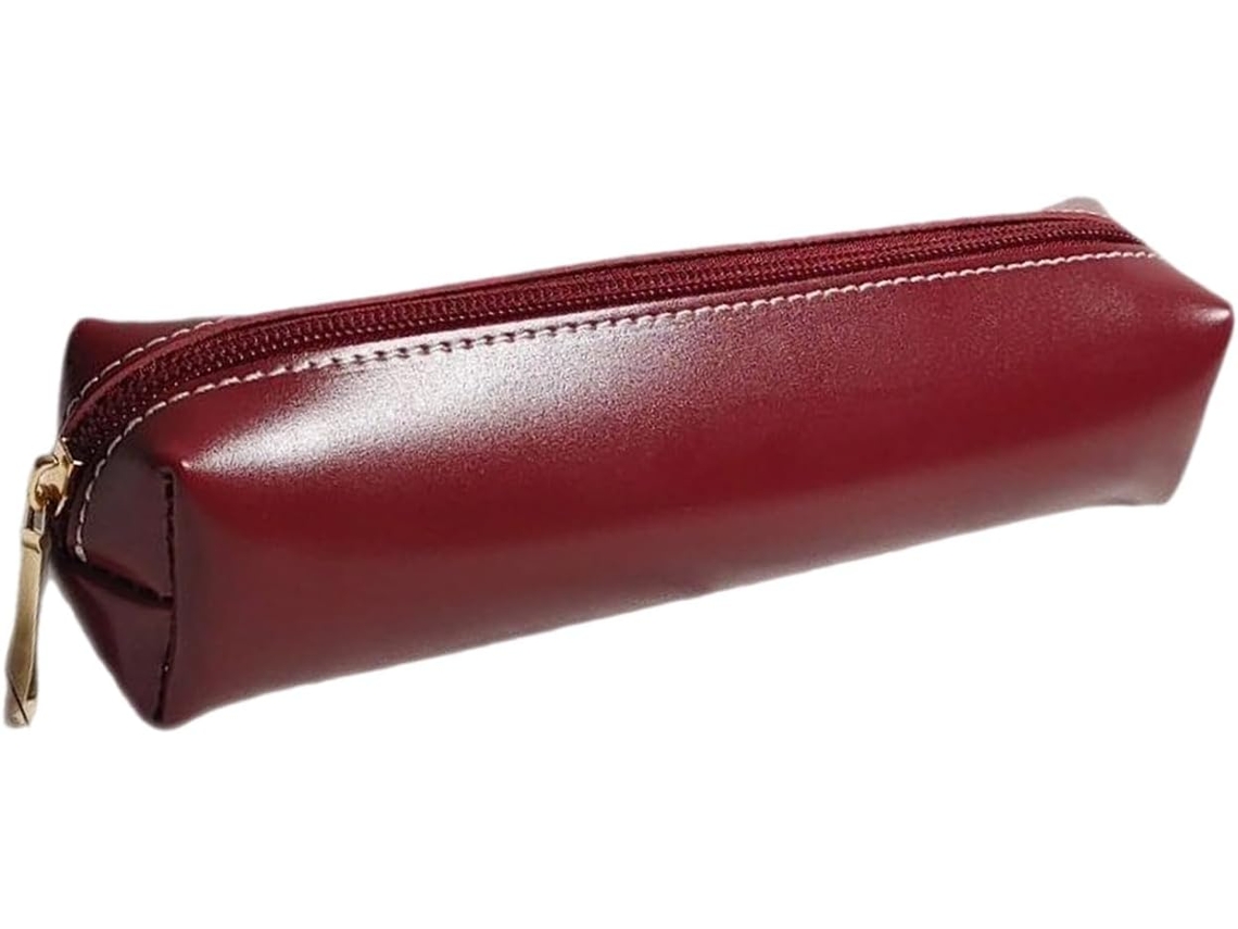 Estuche Para Lápices De Poliuretano - Color Caramelo Impermeable Para La Escuela Y