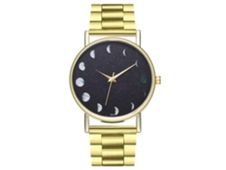 Reloj De Cuarzo Para Mujer Con Brazalete De Acero Inoxidable Y Diseño Decorativo De Luna.
