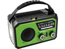 Radio solar portátil Yuysan H21 NOAA/FM/AM, SOS, brújula, Bluetooth 5.3, linterna (verde, 16000 mAh)