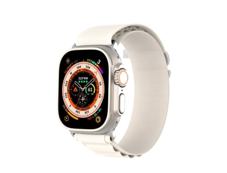 Correa de reloj inteligente para Apple Watch Ultra 2 49 mm DUX DUCIS GS Series Nylon Loop Watch Band (Starlight)