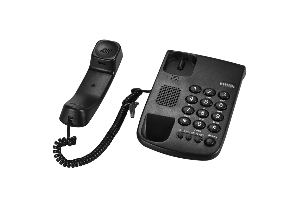 Teléfono Fijo Portátil Con Cable, Para Montaje En Pared, Con Función De Rellamada Y Silencio, Ideal Para El Hogar, La Oficina, Hoteles Y Centros De Llamadas.