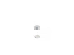 Lámpara de mesa LED Olivia pro mini blanca recargable y regulable ZAFFERANO