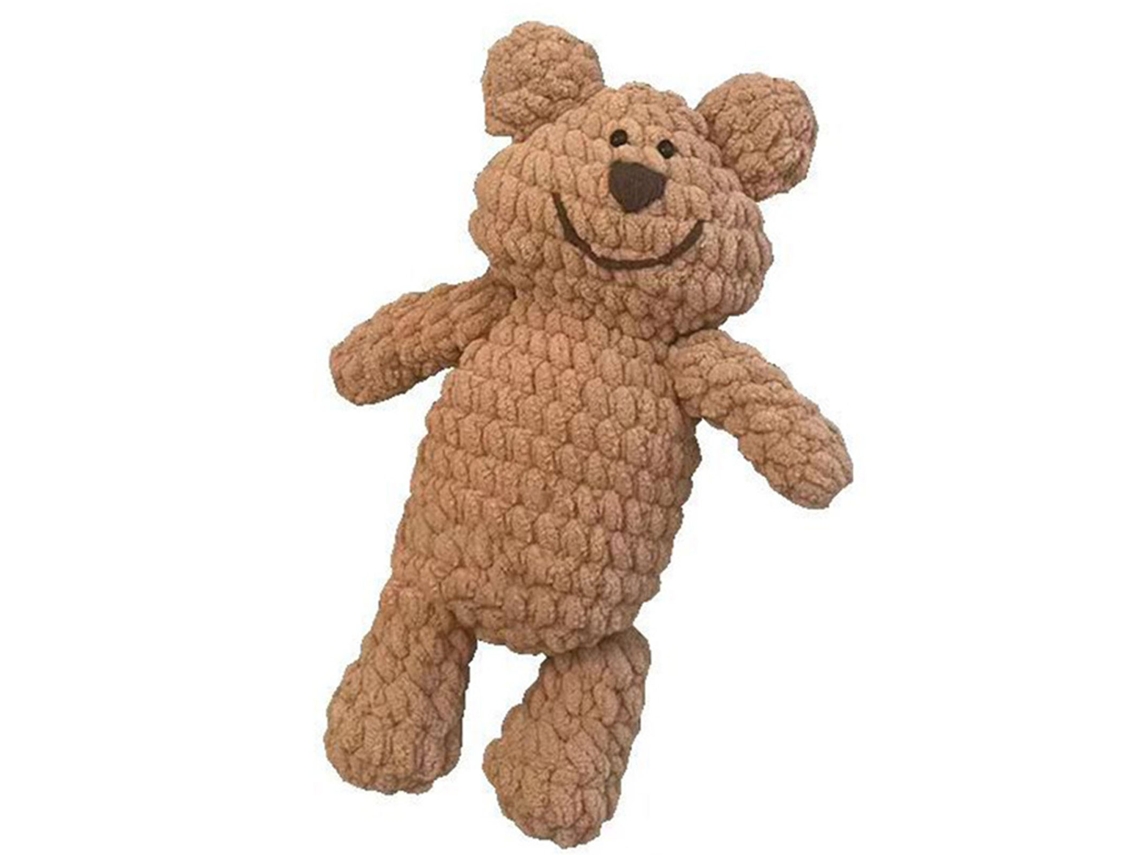 Oso de lana caqui suave y cómodo hecho a mano para niños