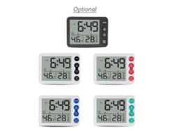 Termómetro e higrómetro digital para interiores con reloj, temporizador y pantalla LCD para el hogar y la oficina.