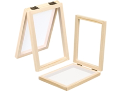 Marcos De Madera De Pino Para Hacer Papel, 2 Piezas, Tamaño Pequeño, Kit De Bricolaje