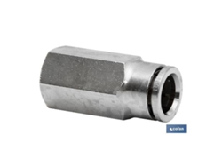 Conexión recta tubo 4mm. hembra 1/4