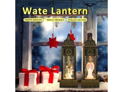 Rebe-lámpara Musical De Nieve Con Luces Y Glitter Para Decoración De Navidad, Operada Por Enchufe Y Batería