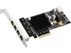 Convertidor Ethernet Industrial Para Tarjeta De Red Pcie Poe De 4 Puertos