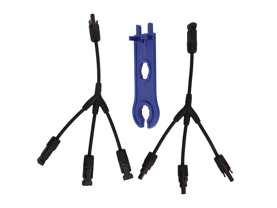 2 Conectores En Y Solares Mmmf+fffm De Conexión Rápida Ip67 1500vdc Con Llave De Ajuste