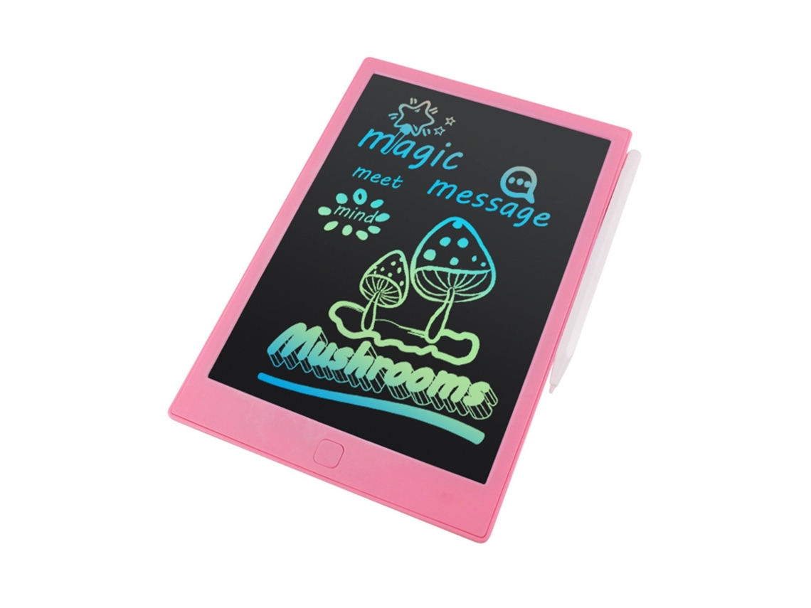 Tableta de escritura LCD Pantalla monocromática de 10 pulgadas con lápiz óptico Dibujo Escritura Tomar notas Dejar mensajes para niños pequeños Niños Niñas y adultos Blanco rosa