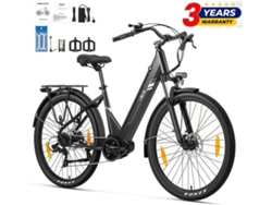 Bicicleta Eléctrica Urbana Touroll 3 Motor Central 250w 36v 13ah Neumáticos 27.5 Máxima 25km/h Autonomía 120km Freno de Disco Hidráulico Suspensión Bloqueable
