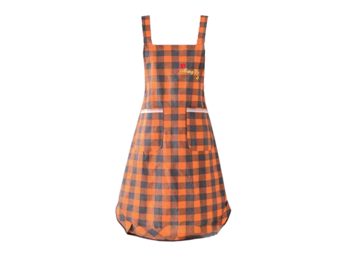 Delantal Femenino De Moda Polyester Con Doble Bolsillo Para Cocina Y Trabajo Estilo Occidental Bonito