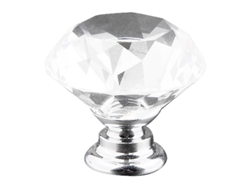 20 Tiradores De Cristal Para Cajones, Aleación Antioxidante, Transparentes, 30 Mm