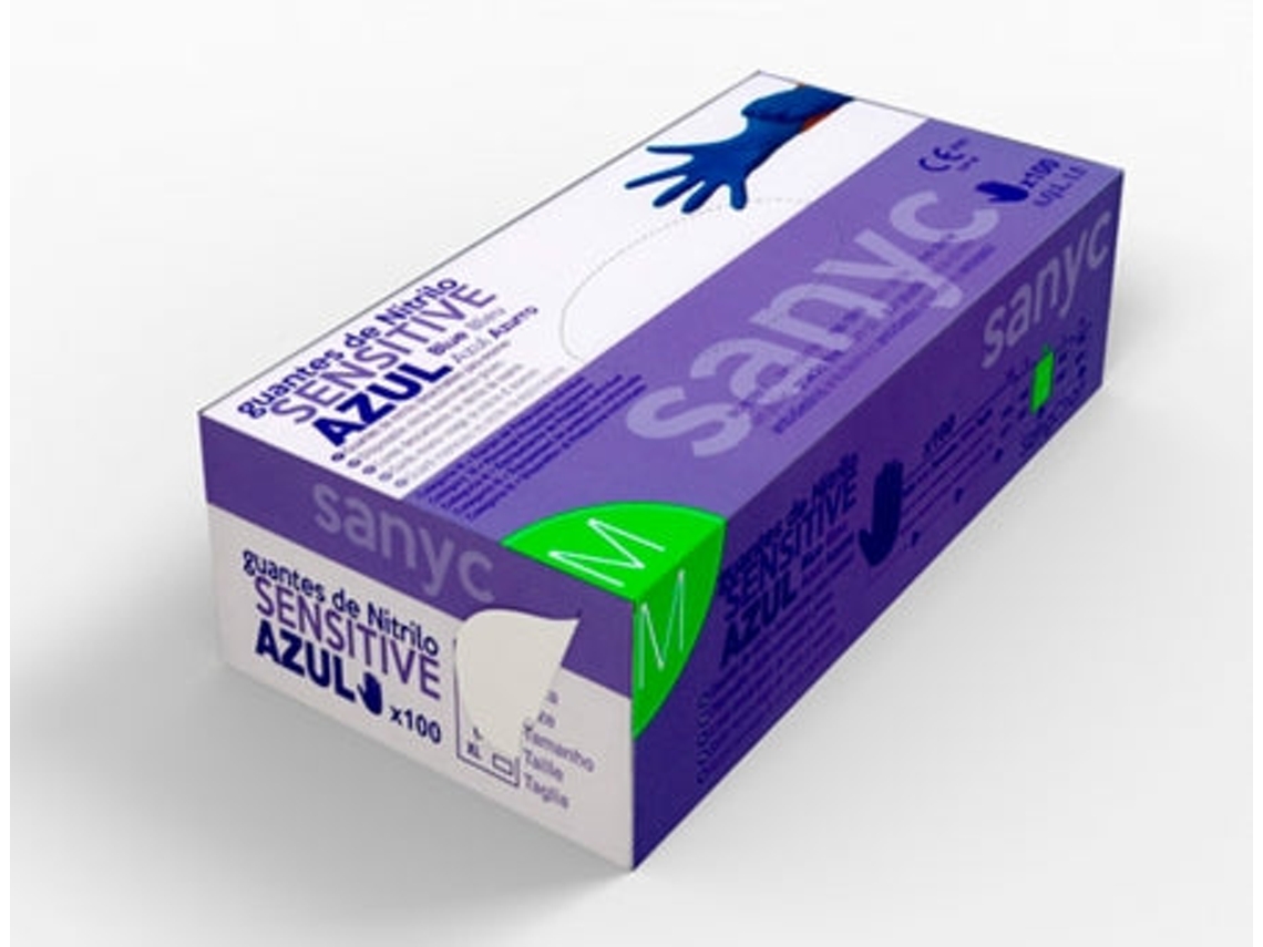 Guante de nitrilo sensible (caja de 100 unidades)