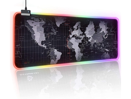 Alfombrilla de Ratón Rgb con 14 Modos de Luz INF (Negro)