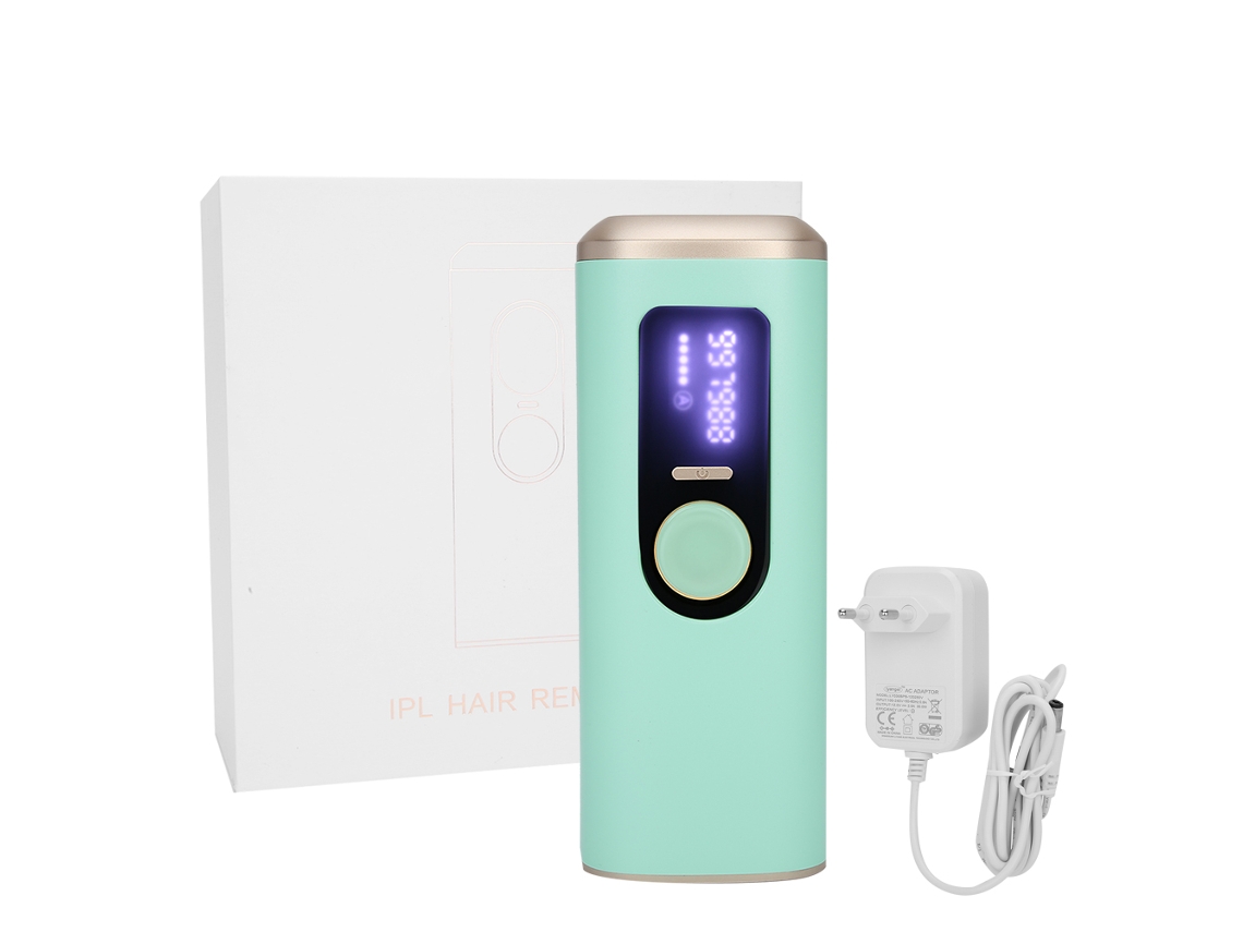 Aparelho de Depilação IPL 2026 com 990.000 flashes para Rejuvenescimento Facial e Corporal, Elétrico para Uso Doméstico, Verde