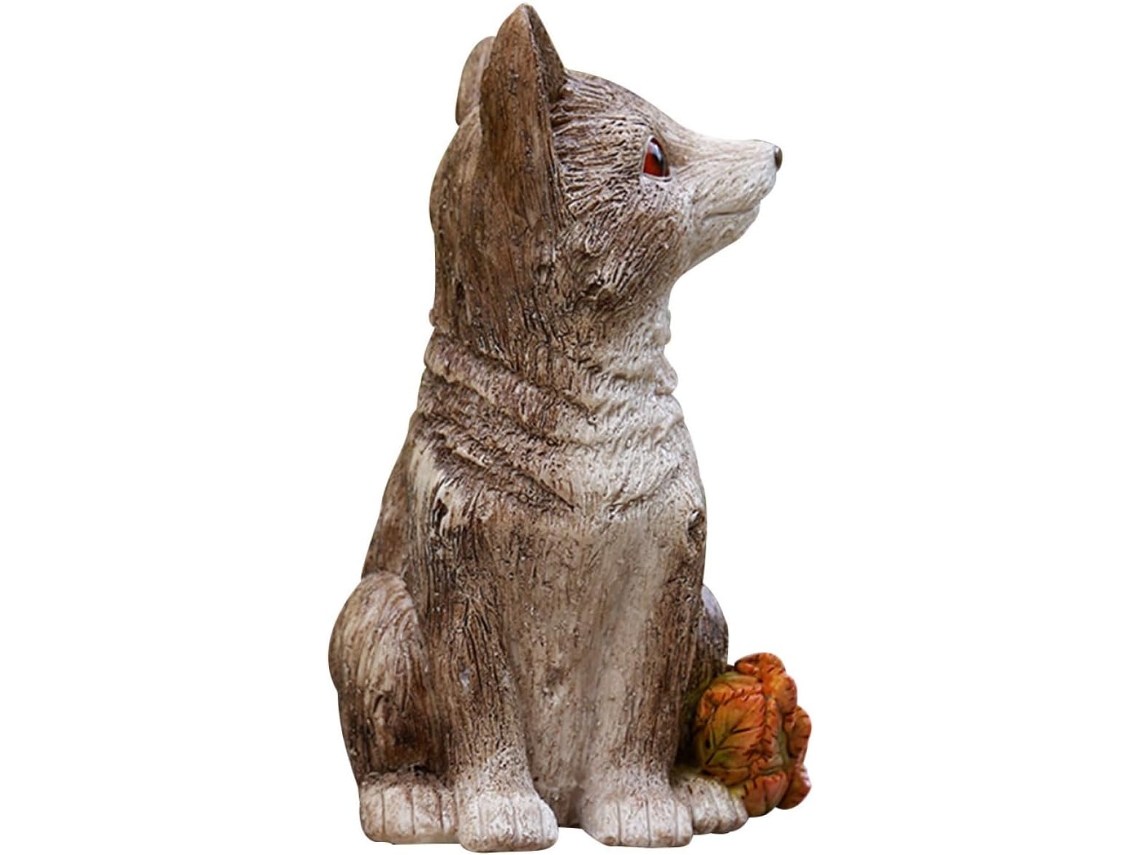 Figura De Zorro De Resina Maciza Para Decoración De Interiores Y Exteriores, 1
