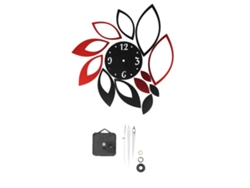 Adhesivos de pared Baok con espejo para la decoración de salas de estar modernas (negro y rojo)