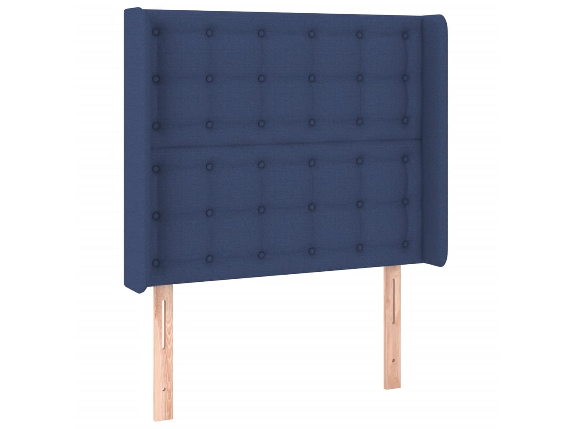 Maison Exclusive - Cabecero Con Orejas De Tela Azul 93x16x118/128 Cm